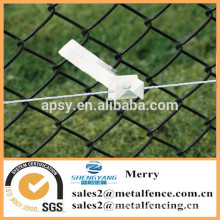 Vinyl coated decorative chain link cyclone wire fence